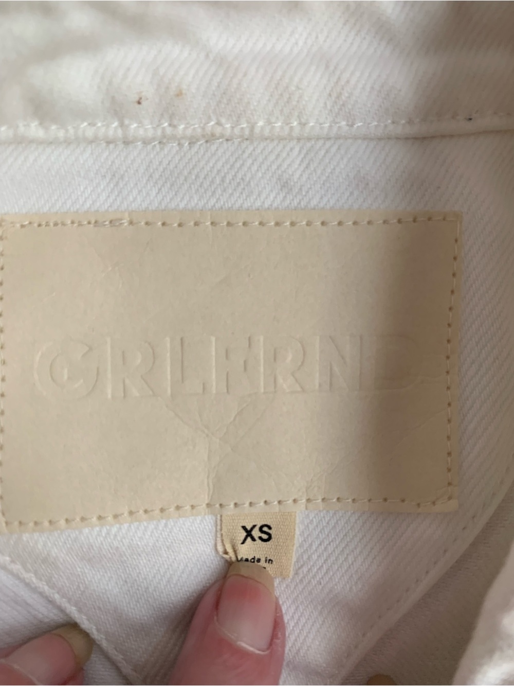 GRLFRND White Shirt Jacket Oversized Denim Jacket - Picture 6 of 6